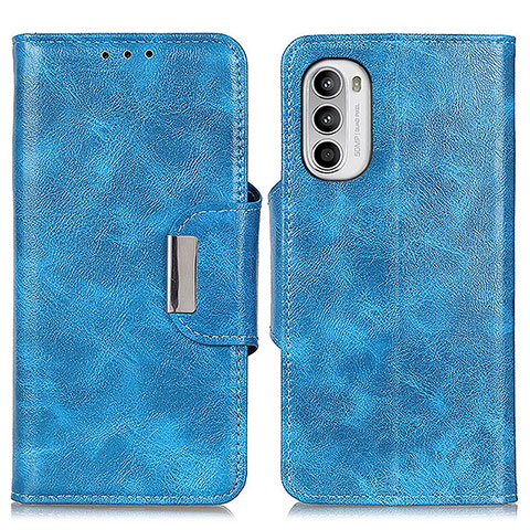 Custodia Portafoglio In Pelle Cover con Supporto N04P per Motorola Moto Edge (2022) 5G Cielo Blu