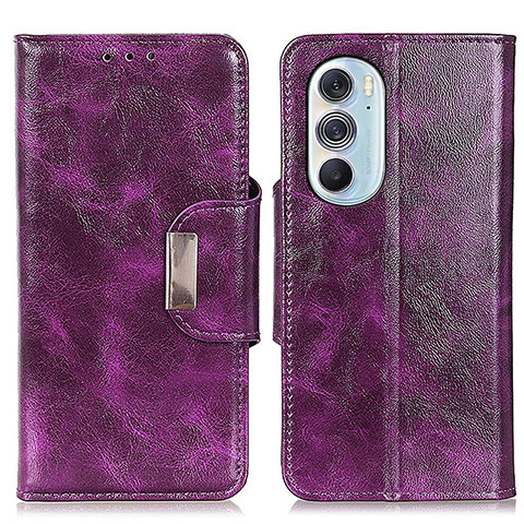 Custodia Portafoglio In Pelle Cover con Supporto N04P per Motorola Moto Edge Plus (2022) 5G Viola