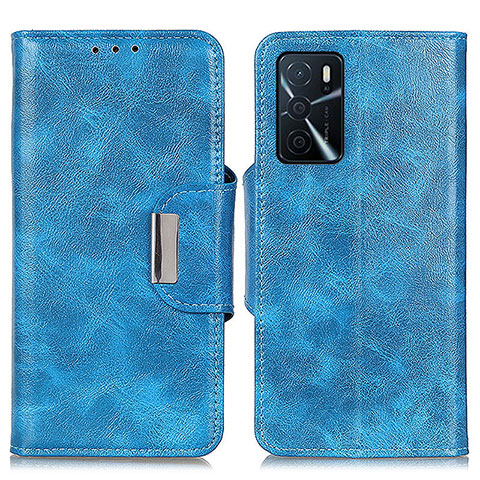 Custodia Portafoglio In Pelle Cover con Supporto N04P per Oppo A16 Cielo Blu