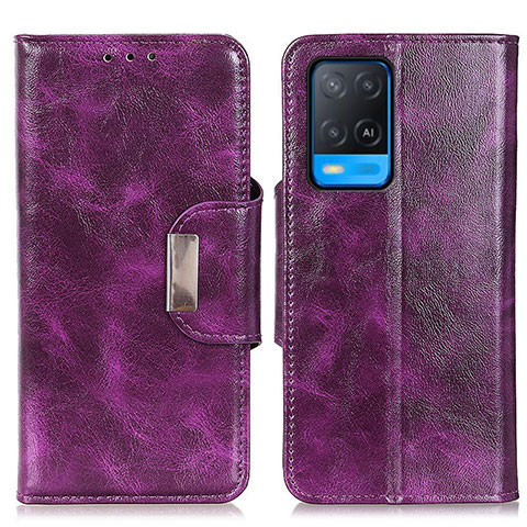 Custodia Portafoglio In Pelle Cover con Supporto N04P per Oppo A54 4G Viola