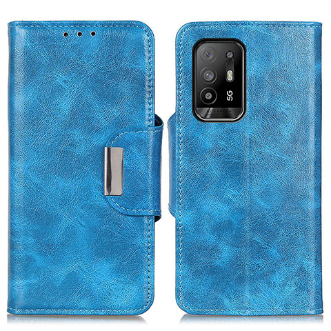 Custodia Portafoglio In Pelle Cover con Supporto N04P per Oppo A95 5G Cielo Blu