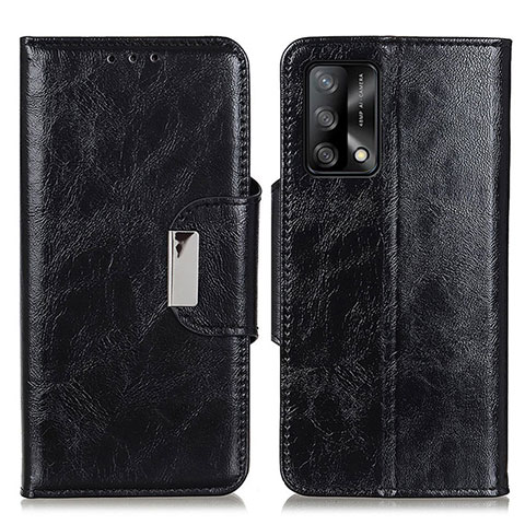 Custodia Portafoglio In Pelle Cover con Supporto N04P per Oppo F19 Nero