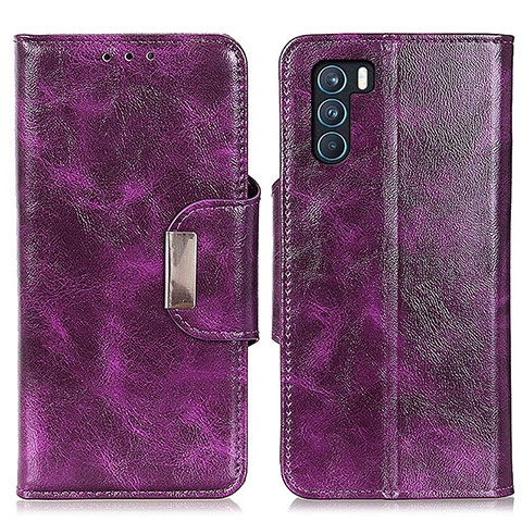 Custodia Portafoglio In Pelle Cover con Supporto N04P per Oppo K9 Pro 5G Viola