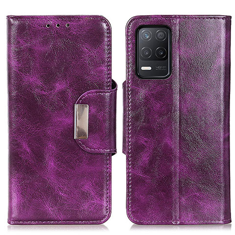 Custodia Portafoglio In Pelle Cover con Supporto N04P per Realme 8 5G Viola