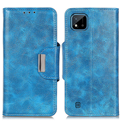 Custodia Portafoglio In Pelle Cover con Supporto N04P per Realme C20 Cielo Blu