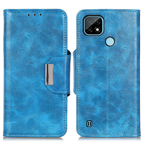 Custodia Portafoglio In Pelle Cover con Supporto N04P per Realme C21 Cielo Blu