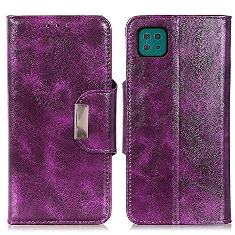 Custodia Portafoglio In Pelle Cover con Supporto N04P per Samsung Galaxy A22 5G Viola