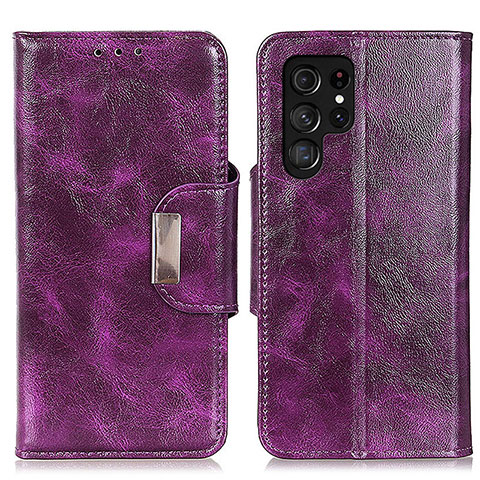 Custodia Portafoglio In Pelle Cover con Supporto N04P per Samsung Galaxy S24 Ultra 5G Viola