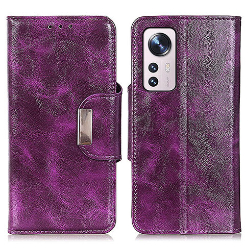 Custodia Portafoglio In Pelle Cover con Supporto N04P per Xiaomi Mi 12S Pro 5G Viola