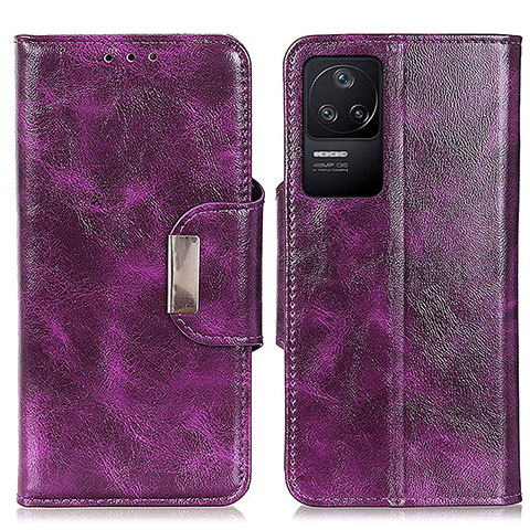 Custodia Portafoglio In Pelle Cover con Supporto N04P per Xiaomi Redmi K40S 5G Viola