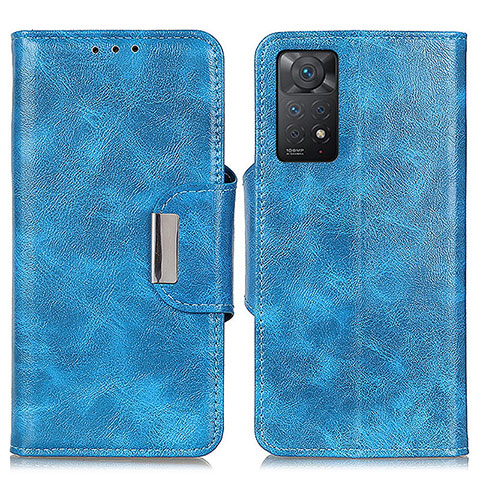 Custodia Portafoglio In Pelle Cover con Supporto N04P per Xiaomi Redmi Note 11 Pro 4G Cielo Blu