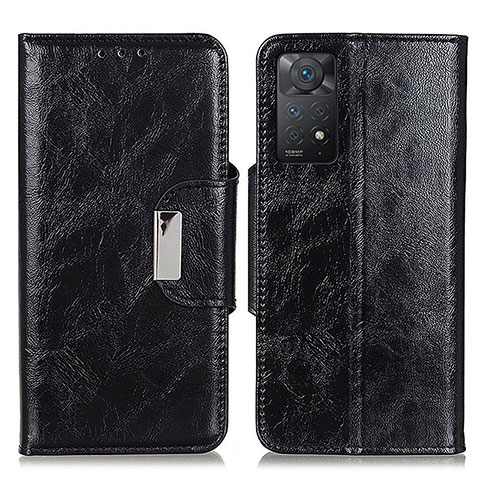 Custodia Portafoglio In Pelle Cover con Supporto N04P per Xiaomi Redmi Note 11 Pro 4G Nero