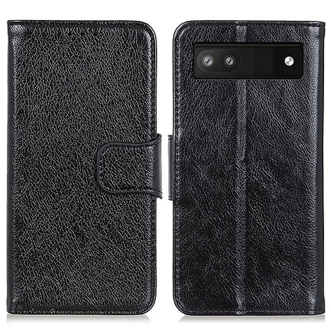 Custodia Portafoglio In Pelle Cover con Supporto N05P per Google Pixel 7a 5G Nero