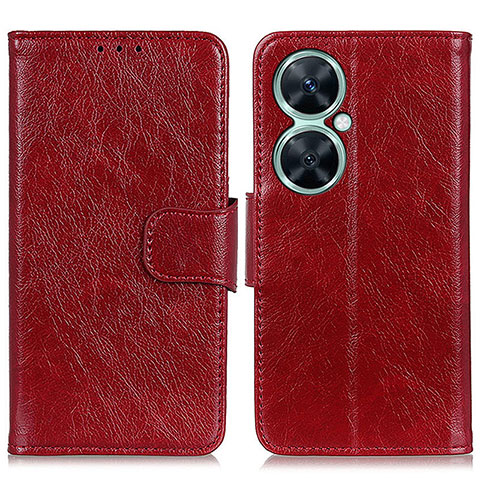 Custodia Portafoglio In Pelle Cover con Supporto N05P per Huawei Nova 11i Rosso