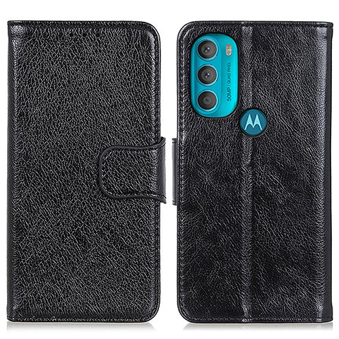 Custodia Portafoglio In Pelle Cover con Supporto N05P per Motorola Moto G71 5G Nero