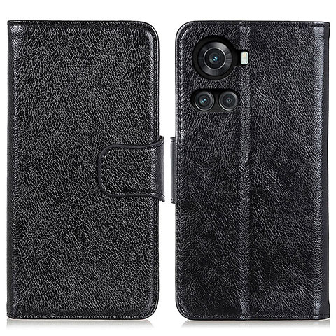 Custodia Portafoglio In Pelle Cover con Supporto N05P per OnePlus 10R 5G Nero