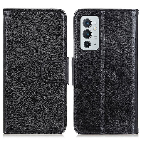 Custodia Portafoglio In Pelle Cover con Supporto N05P per OnePlus 9RT 5G Nero