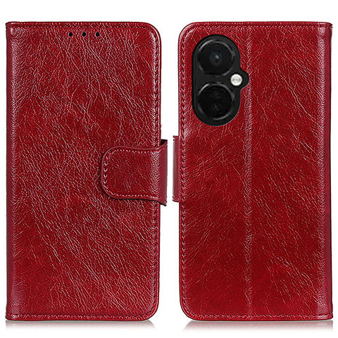 Custodia Portafoglio In Pelle Cover con Supporto N05P per OnePlus Nord CE 3 5G Rosso