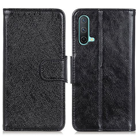 Custodia Portafoglio In Pelle Cover con Supporto N05P per OnePlus Nord CE 5G Nero