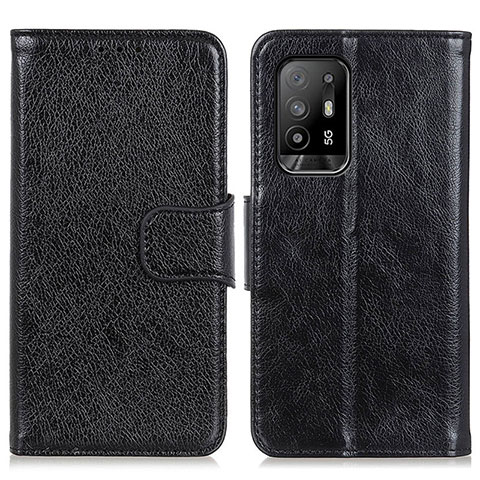 Custodia Portafoglio In Pelle Cover con Supporto N05P per Oppo A94 5G Nero