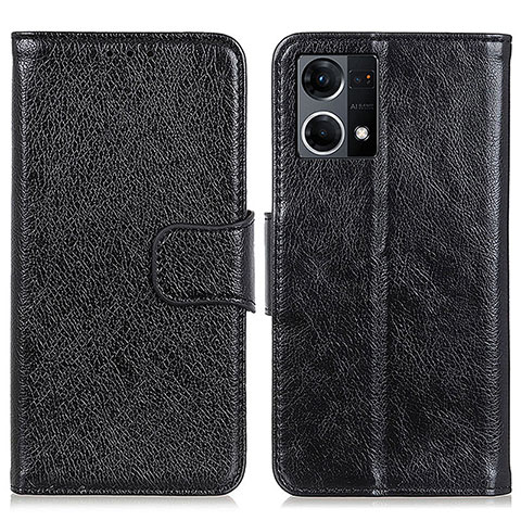 Custodia Portafoglio In Pelle Cover con Supporto N05P per Oppo F21s Pro 4G Nero