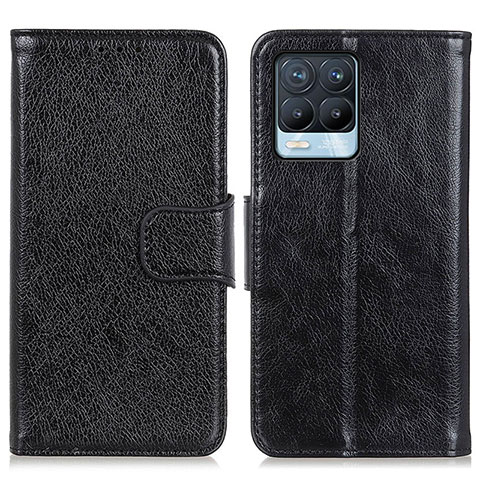 Custodia Portafoglio In Pelle Cover con Supporto N05P per Realme 8 Pro Nero