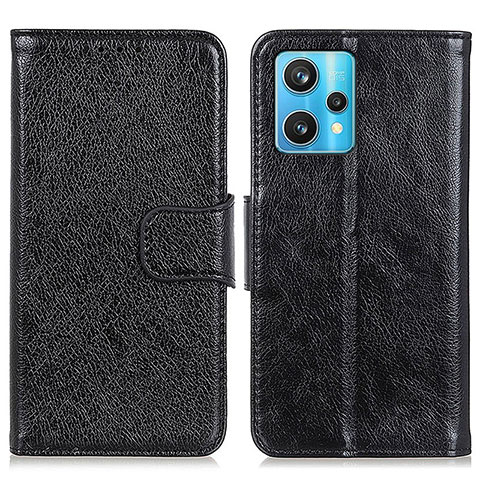 Custodia Portafoglio In Pelle Cover con Supporto N05P per Realme 9 4G Nero