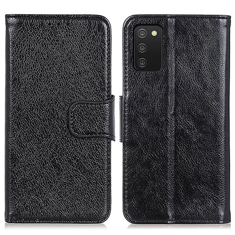 Custodia Portafoglio In Pelle Cover con Supporto N05P per Samsung Galaxy A02s Nero