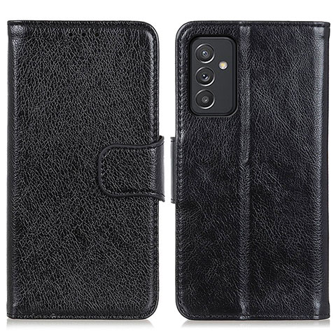 Custodia Portafoglio In Pelle Cover con Supporto N05P per Samsung Galaxy A15 4G Nero