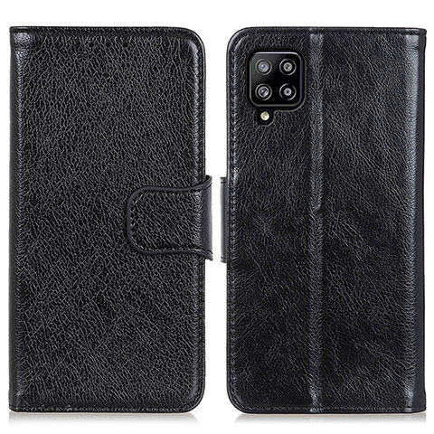 Custodia Portafoglio In Pelle Cover con Supporto N05P per Samsung Galaxy A22 4G Nero