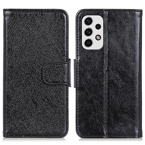 Custodia Portafoglio In Pelle Cover con Supporto N05P per Samsung Galaxy A23 4G Nero