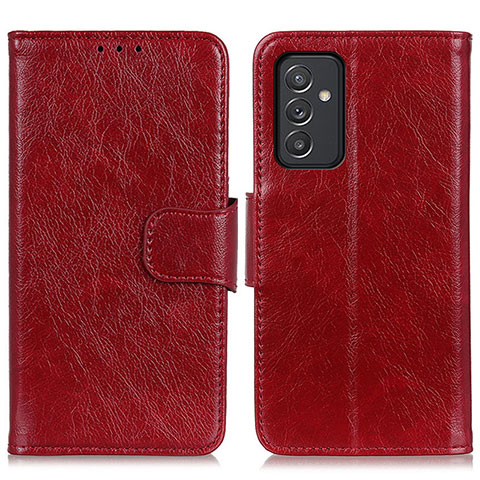 Custodia Portafoglio In Pelle Cover con Supporto N05P per Samsung Galaxy M14 5G Rosso