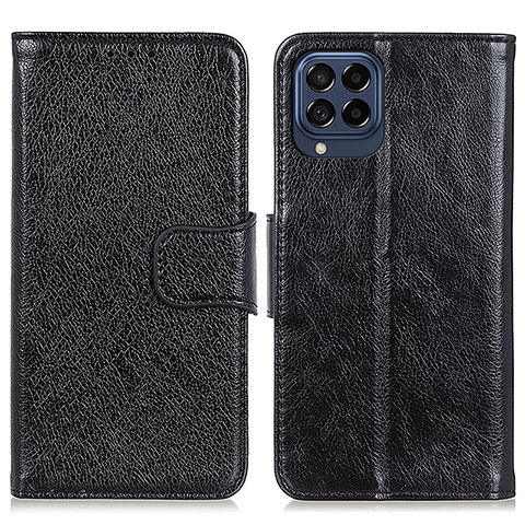 Custodia Portafoglio In Pelle Cover con Supporto N05P per Samsung Galaxy M53 5G Nero