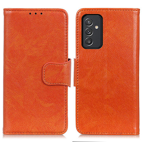 Custodia Portafoglio In Pelle Cover con Supporto N05P per Samsung Galaxy S23 FE 5G Arancione