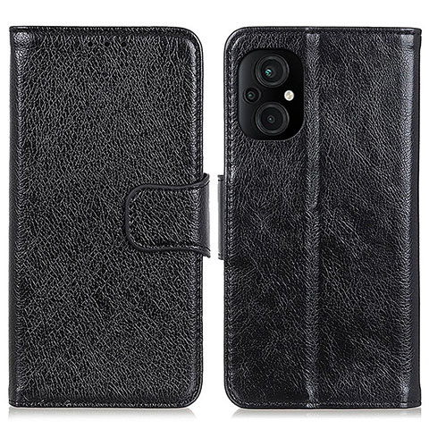 Custodia Portafoglio In Pelle Cover con Supporto N05P per Xiaomi Poco M5 4G Nero