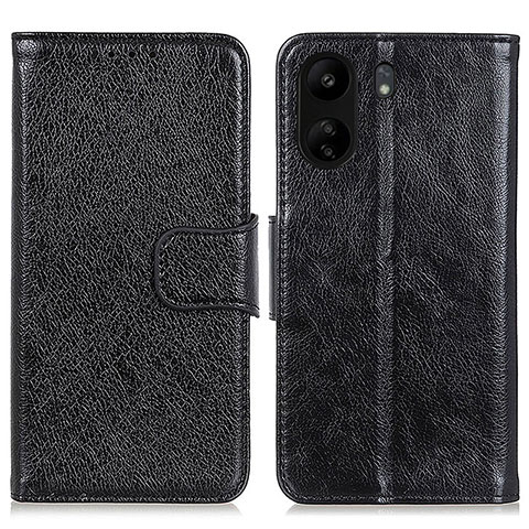 Custodia Portafoglio In Pelle Cover con Supporto N05P per Xiaomi Redmi 13C Nero