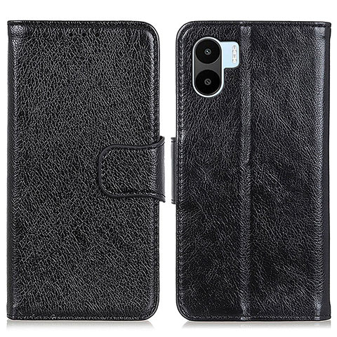 Custodia Portafoglio In Pelle Cover con Supporto N05P per Xiaomi Redmi A2 Plus Nero