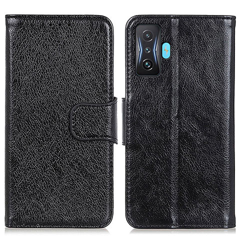 Custodia Portafoglio In Pelle Cover con Supporto N05P per Xiaomi Redmi K50 Gaming 5G Nero