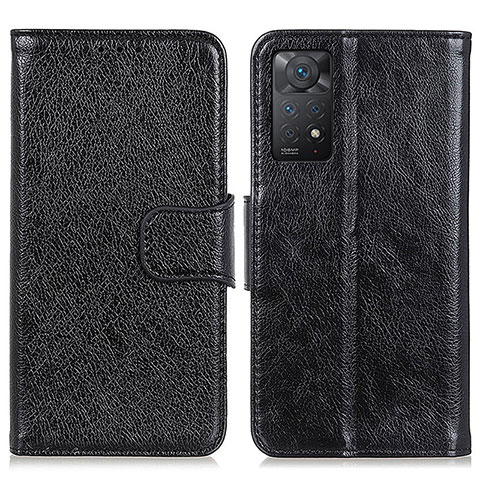 Custodia Portafoglio In Pelle Cover con Supporto N05P per Xiaomi Redmi Note 12 Pro 4G Nero