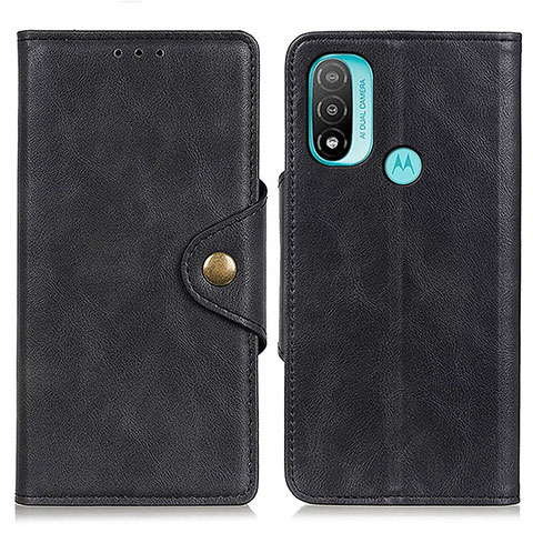 Custodia Portafoglio In Pelle Cover con Supporto N06P per Motorola Moto E40 Nero