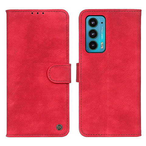 Custodia Portafoglio In Pelle Cover con Supporto N06P per Motorola Moto Edge 20 5G Rosso