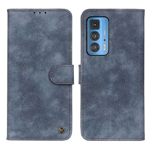 Custodia Portafoglio In Pelle Cover con Supporto N06P per Motorola Moto Edge 20 Pro 5G Blu