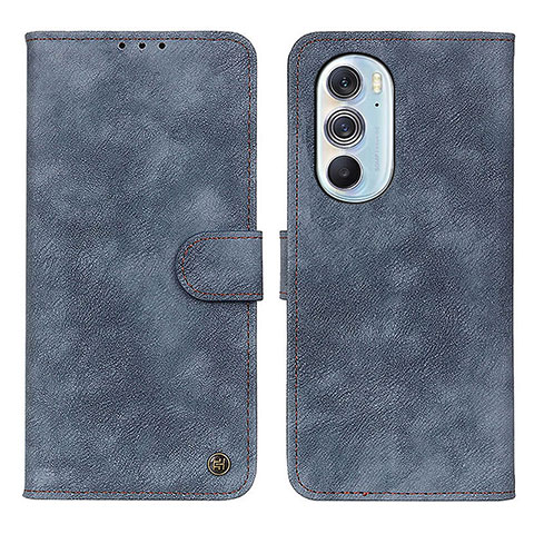 Custodia Portafoglio In Pelle Cover con Supporto N06P per Motorola Moto Edge 30 Pro 5G Blu