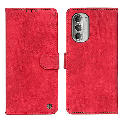 Custodia Portafoglio In Pelle Cover con Supporto N06P per Motorola Moto G Stylus (2022) 4G Rosso