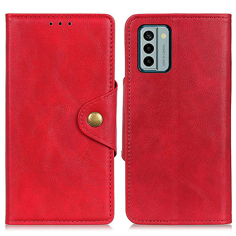 Custodia Portafoglio In Pelle Cover con Supporto N06P per Nokia G22 Rosso