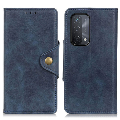 Custodia Portafoglio In Pelle Cover con Supporto N06P per Oppo A54 5G Blu