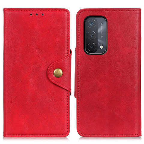 Custodia Portafoglio In Pelle Cover con Supporto N06P per Oppo A93 5G Rosso