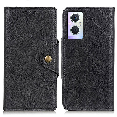 Custodia Portafoglio In Pelle Cover con Supporto N06P per Oppo A96 5G Nero