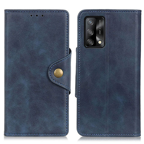 Custodia Portafoglio In Pelle Cover con Supporto N06P per Oppo F19s Blu