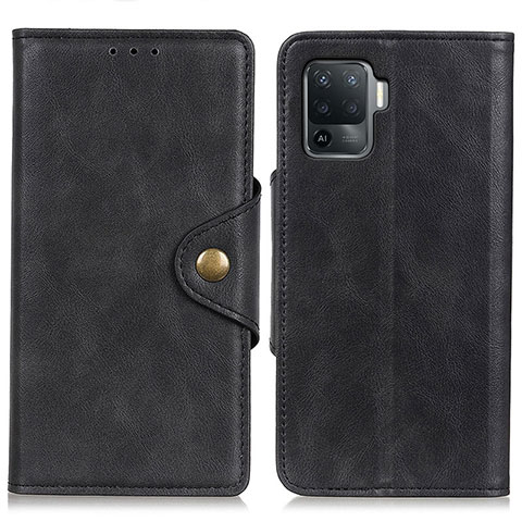 Custodia Portafoglio In Pelle Cover con Supporto N06P per Oppo Reno5 F Nero